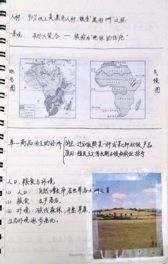 初中地理学霸笔记（全4册）